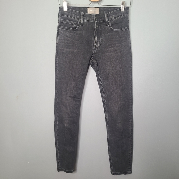 Everlane Mid Rise Skinny Ankle Washed Black Denim Jeans - Picture 3 of 8